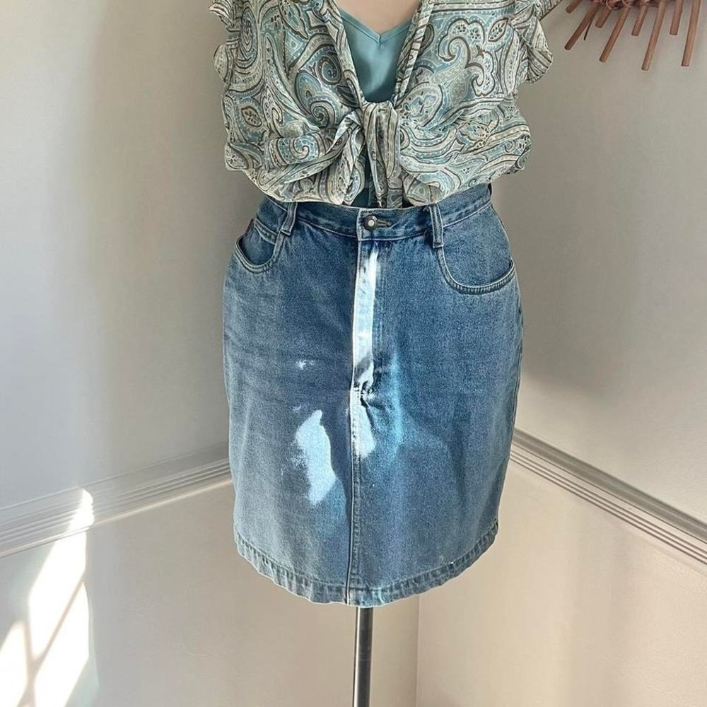 Vintage Bugle Boy Denim Mini Skirt